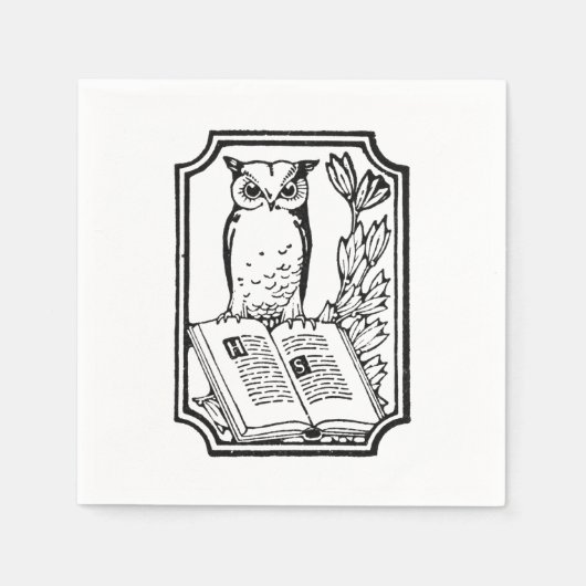 Niedliche Vintage Buchklub Uu Party Servietten (Vorderseite)