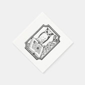 Niedliche Vintage Buchklub Uu Party Servietten (Ecke)