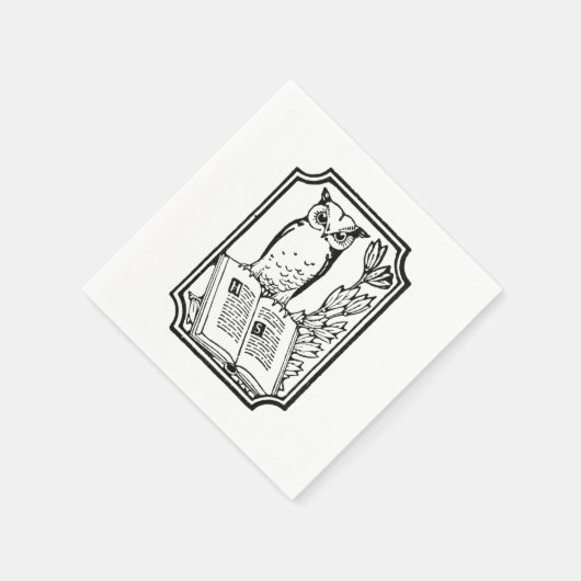 Niedliche Vintage Buchklub Uu Party Servietten (Ecke)