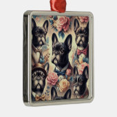 Niedliche Vintage Bulldogmalt Ornament Aus Metall (Rechts)