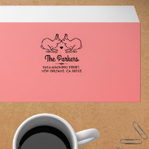 Niedliche Vintage Bunnies Liebe Familienname und A