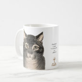 Niedliche Vintage Cat Tasse 19. Jahrhundert Kunstv (Vorderseite Links)