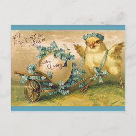 Niedliche Vintage Chick Oaster-Grüße Postkarte