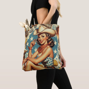 Niedliche Vintage Cowgirl Tasche