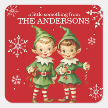 Niedliche Vintage Elfen Klassische Weihnachtszeit