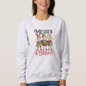 Niedliche Vintage Elfen Weihnachten Sweatshirt (Vorderseite)