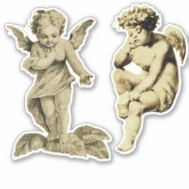 Niedliche Vintage Engel Chubby Cherubs Aufkleber