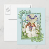 Niedliche Vintage Engel Postkarte (Vorne/Hinten)
