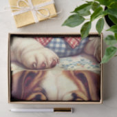 Niedliche Vintage englische Bulldog Art Seidenpapier (Geschenk)