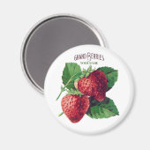 Niedliche Vintage Erdbeere Berry Frucht Fügen Sie Magnet (Vorderseite/Rückseite)