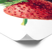 Niedliche Vintage Erdbeere Berry Frucht Fügen Sie  Poster (Ecke)