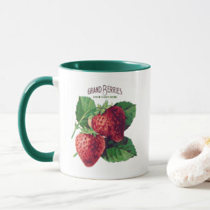 Niedliche Vintage Erdbeere Berry Frucht Fügen Sie  Tasse