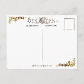 Niedliche Vintage Erntedank Feiertagspostkarte (Rückseite)