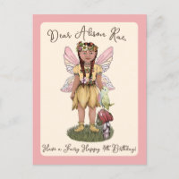 Niedliche Vintage Fairy Happy Vierte Geburtstagspa