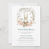 Niedliche Vintage Foliage Virtual Baby Dusche Einladung (Vorderseite)