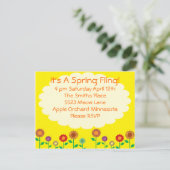 Niedliche Vintage Frühjahrstagung Einladung (Stehend Vorderseite)