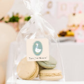 Niedliche Vintage Gänse-Babyaufkleber Quadratischer Aufkleber