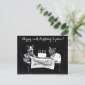 Niedliche Vintage Geburtstagspartei Postkarte (Stehend Vorderseite)