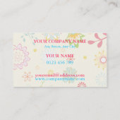 niedliche Vintage Geschäftskarte Visitenkarte (Rückseite)