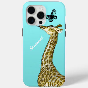 Niedliche Vintage Giraffe Schmetterling im Wasser Case-Mate iPhone Hülle