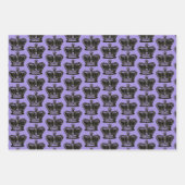 Niedliche Vintage Goldene Krone Geschenkpapier Set (Vorderseite)