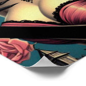 Niedliche Vintage Goth Girl Poster (Ecke)