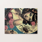 Niedliche Vintage Goth Girl Puzzle (Horizontal)