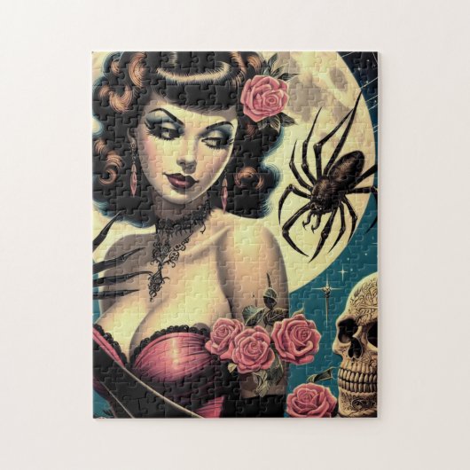 Niedliche Vintage Goth Girl Puzzle (Vertikal)