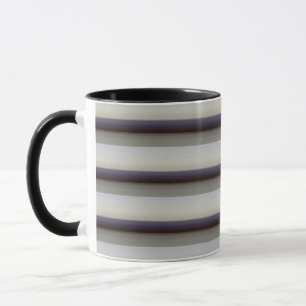 Niedliche Vintage graublaue Streifen Tasse