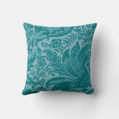 Niedliche Vintage Grünblütenpflanze Kissen (Rückseite)