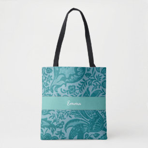 Niedliche Vintage Grünblütenpflanze Tasche