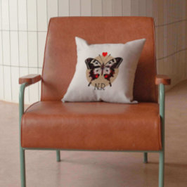 Niedliche Vintage Grunge Butterfly & Hearts Mit Mo Kissen