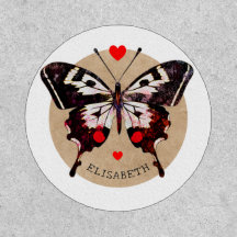 Niedliche Vintage Grunge Schmetterling und Herz tr