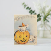 Niedliche Vintage Halloween-Maus in Pumpkin (Stehend Vorderseite)