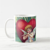 Niedliche Vintage Herzklopfe Kaffeetasse (Links)