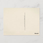 Niedliche Vintage Hexe auf Broom Halloween Postkar Postkarte (Rückseite)