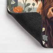 Niedliche Vintage Hochlandkuh Mousepad (Ecke)