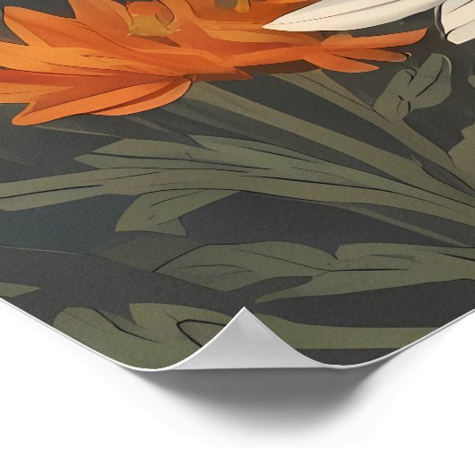 Niedliche Vintage Hochlandkuh Poster (Ecke)