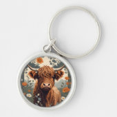 Niedliche Vintage Hochlandkuh Schlüsselanhänger (Vorne)