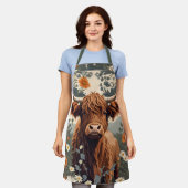 Niedliche Vintage Hochlandkuh Schürze (Getragen)