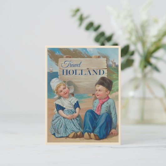 Niedliche Vintage Holland Niederlande Travel Postkarte (Stehend Vorderseite)