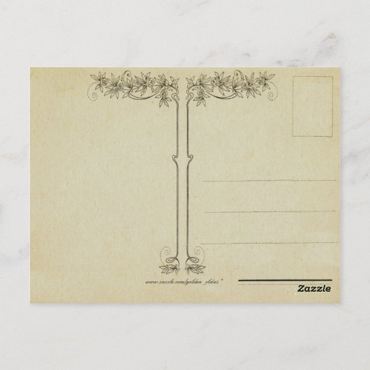 Niedliche Vintage Hunde Postkarte (Rückseite)