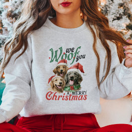 Niedliche Vintage Hunde Weihnachten Sweatshirt