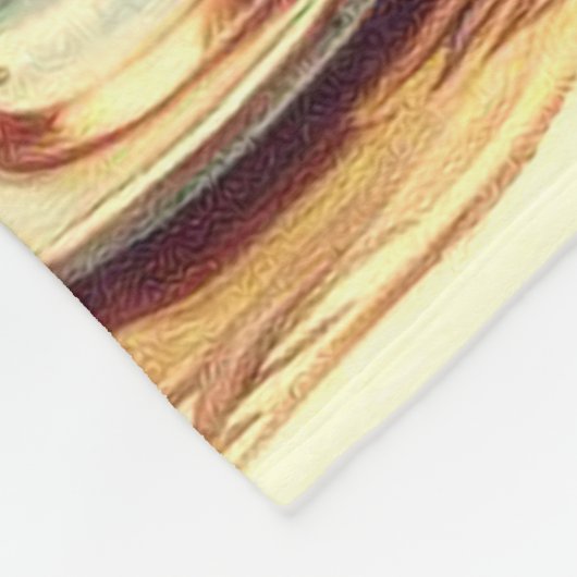 Niedliche Vintage Hundemalerei Fleecedecke (Ecke)