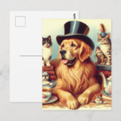 Niedliche Vintage Hundemalerei Postkarte (Vorne/Hinten)