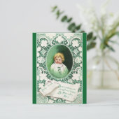 Niedliche Vintage irische Baby Postkarte (Stehend Vorderseite)