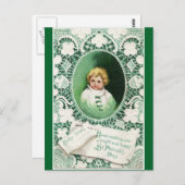 Niedliche Vintage irische Baby Postkarte (Vorne/Hinten)
