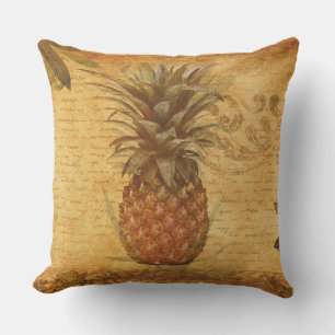 Niedliche Vintage Kalligraphie und Ananas Kissen Für Draußen