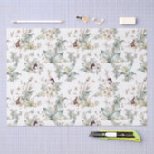 Niedliche Vintage Kaninchen Blumendekoupage Seidenpapier (Handwerk)