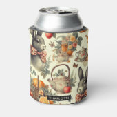 Niedliche Vintage Kaninchenmalerei Dosenkühler (Kanne Rückseite)